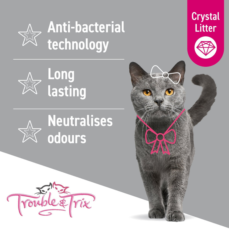 Trouble and Trix Odour Neutralising Anti-Bacterial Crystal Cat Litter 7L/2.7Kg