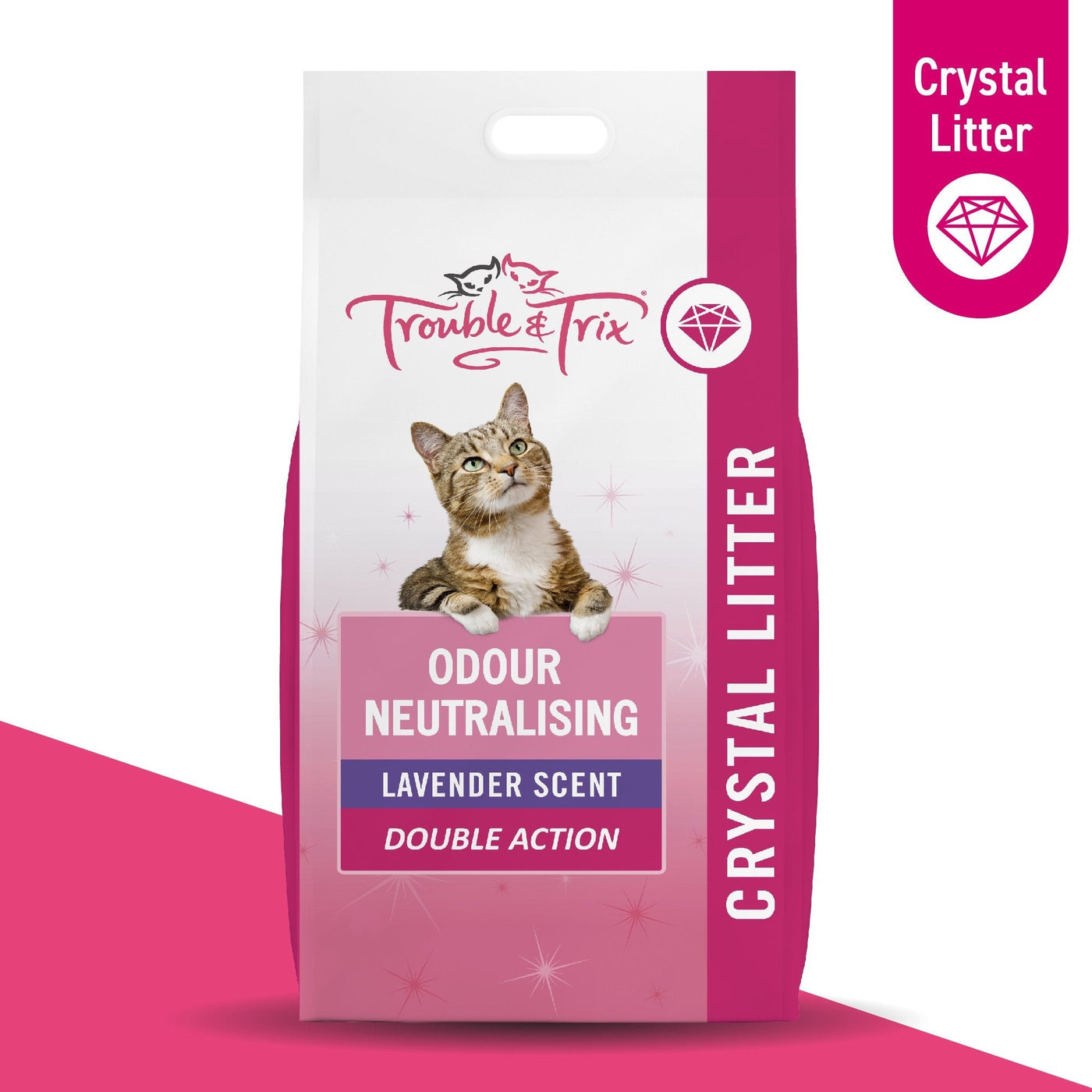 Trouble and Trix Odour Neutralising Lavender Crystal Cat Litter 7L
