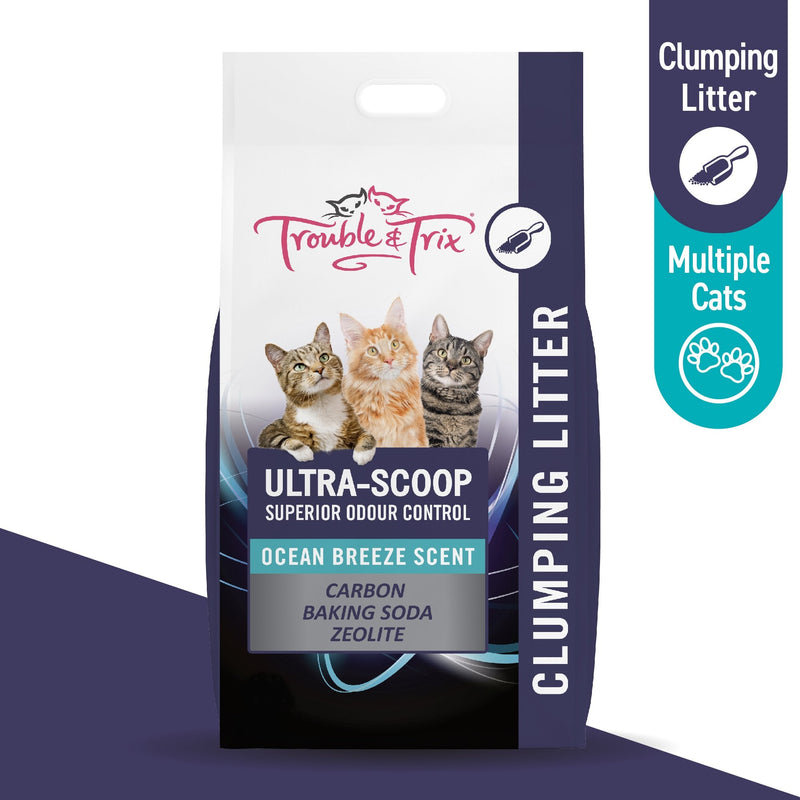 Trouble and Trix Ultra-Scoop Superior Odour Control Cat Litter 10L/10kg-Habitat Pet Supplies