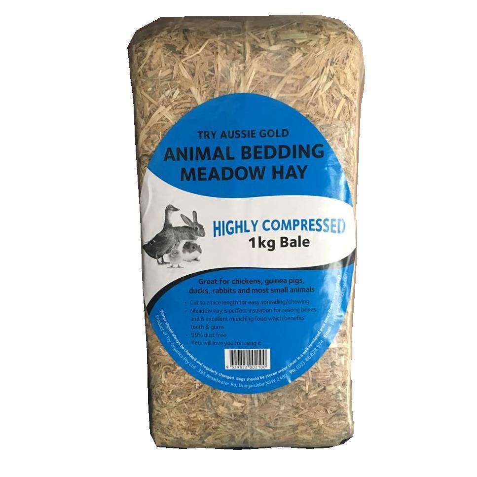Try Organics Meadow Hay Small Animal Bedding 1kg***-Habitat Pet Supplies