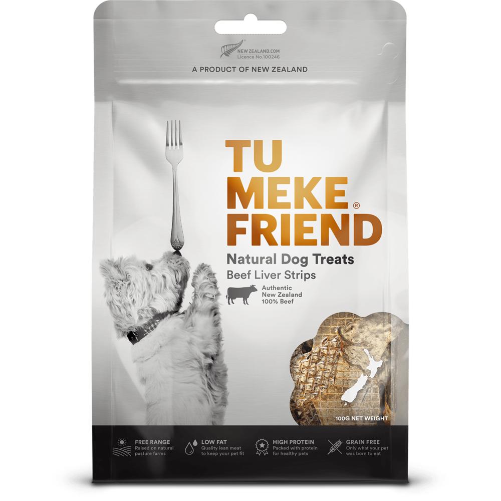 Tu Meke Friend Air Dried Natural Beef Liver Strips Dog Treats 100g-Habitat Pet Supplies