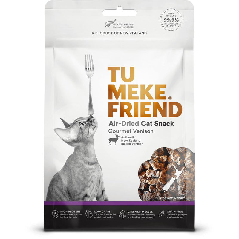 Tu Meke Friend Air Dried Natural Gourmet Snacks Venison Cat Treats 120g-Habitat Pet Supplies