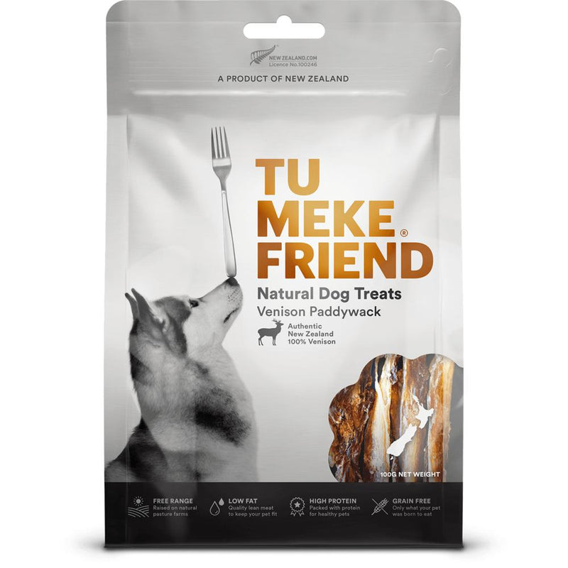 Tu Meke Friend Air Dried Natural Venison Paddywack Dog Treats 100g-Habitat Pet Supplies