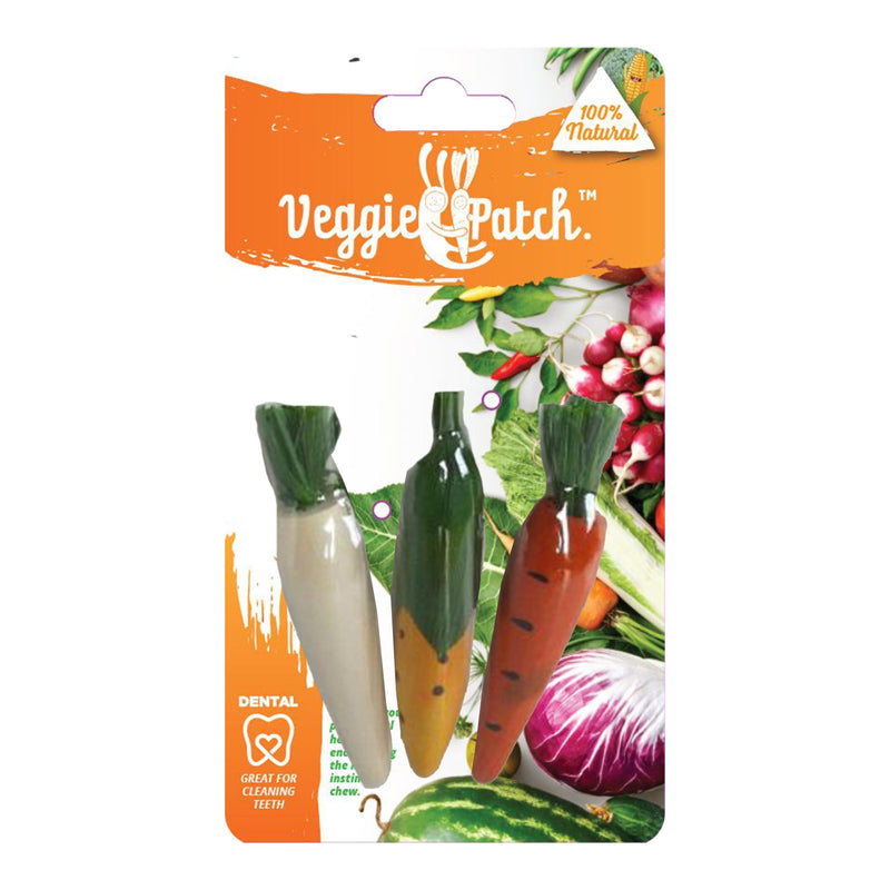 Veggie Patch Carrot & Corn Small Animal Toys 3 Pack-Habitat Pet Supplies