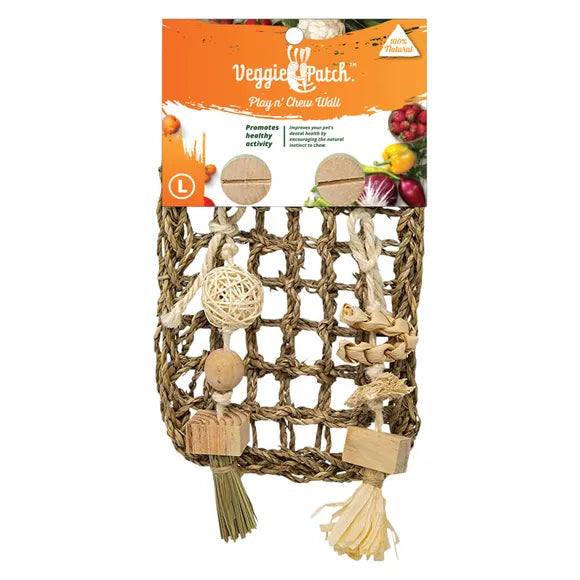 Veggie Patch Play and Chew Wall for Small Animals Large-Habitat Pet Supplies