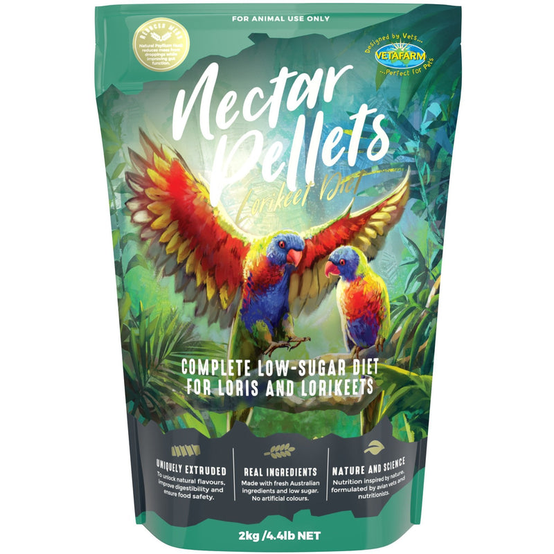 Vetafarm Lorikeet Nectar Pellets 2kg-Habitat Pet Supplies