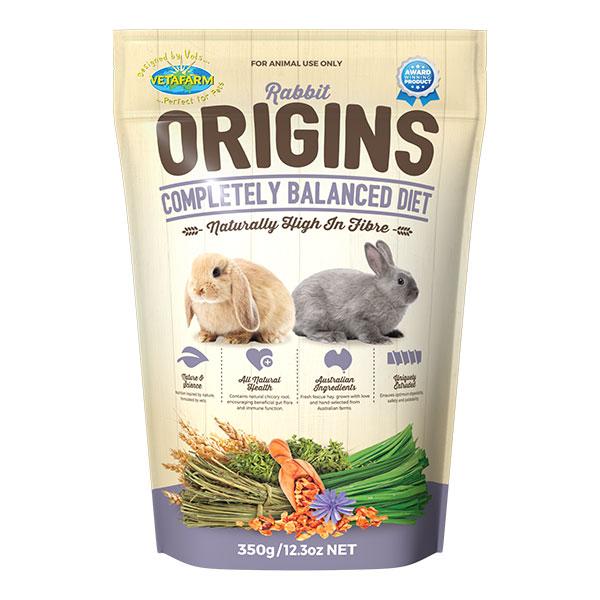 Vetafarm Rabbit Origins Small Animal Food 350g (+_+)-Habitat Pet Supplies