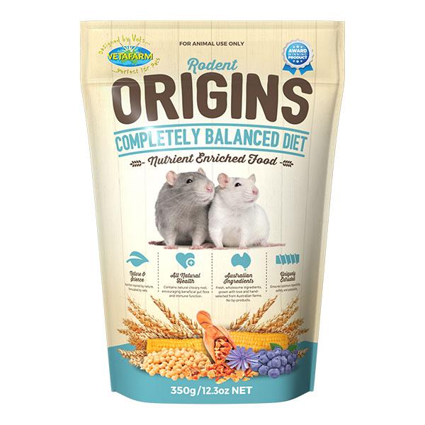 Vetafarm Rodent Origins Small Animal Food 350g (+_+)-Habitat Pet Supplies