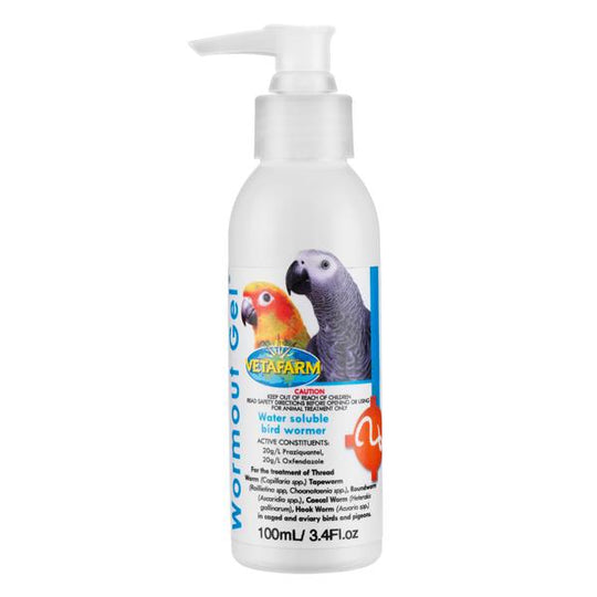 Vetafarm Wormout Gel for Birds 100ml