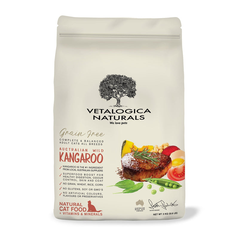 Vetalogica Naturals Grain Free Kangaroo Dry Cat Food 3kg
