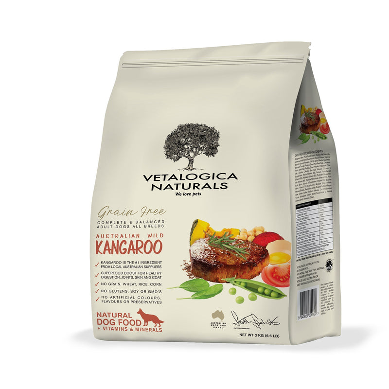 Vetalogica Naturals Grain Free Kangaroo Dry Dog Food 3kg^^^