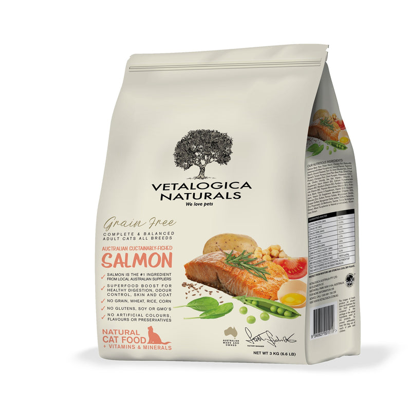 Vetalogica Naturals Grain Free Salmon Dry Cat Food 3kg^^^-Habitat Pet Supplies