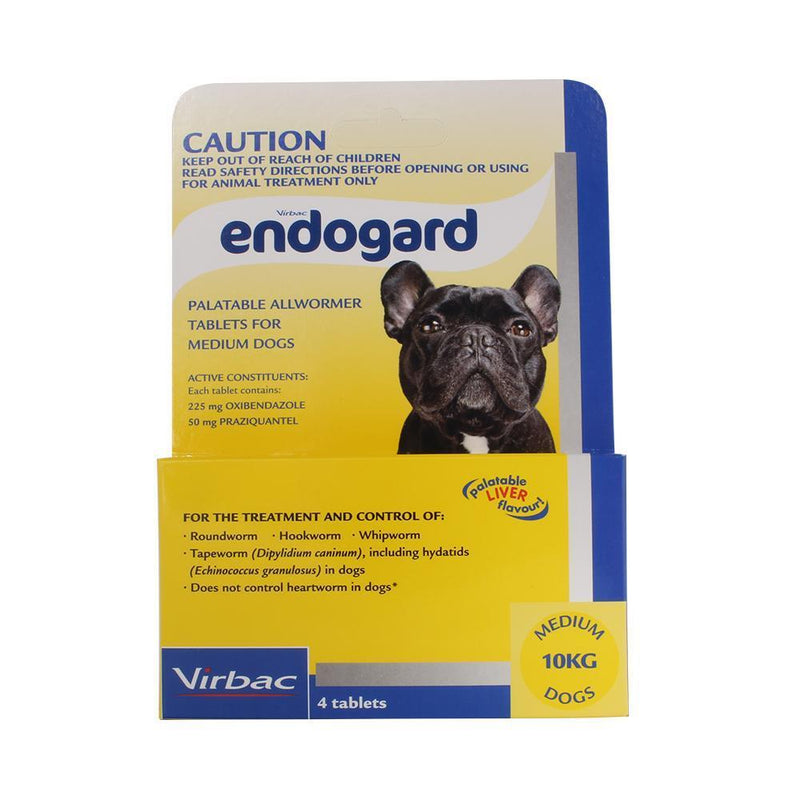 Virbac Endogard Intestinal Dog Worming Tablets 10kg Pack 4-Habitat Pet Supplies