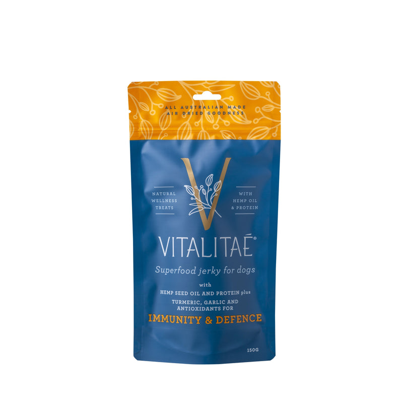 Vitalitae Immunity and Defence Superfood Jerky Dog Treats with Hemp Seed Oil 150g*-Habitat Pet Supplies