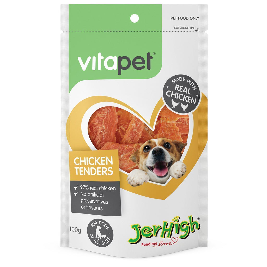 Vitapet Jerhigh Chicken Tender Dog Treats 100g-Habitat Pet Supplies