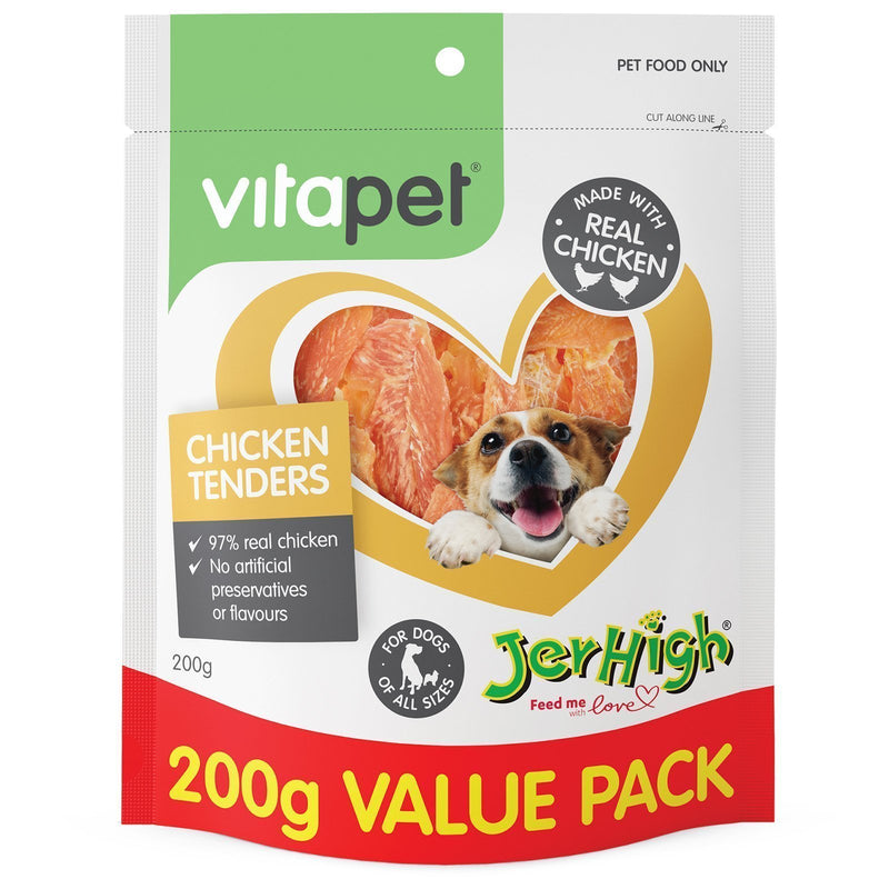 Vitapet Jerhigh Chicken Tender Dog Treats 200g-Habitat Pet Supplies