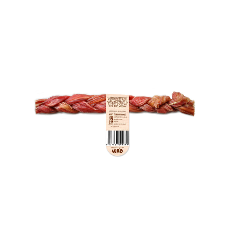 WAG SMALL BRAIDED BULLY STICK - Habitat Pet Supplies Altona & Chirnside Park