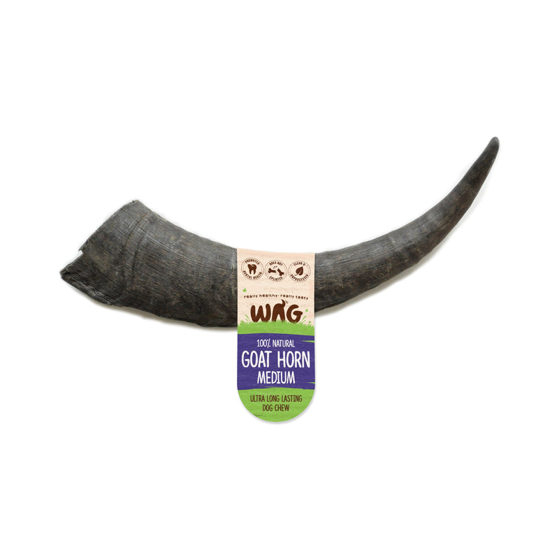 Wag Goat Horn Medium Dog Chew Treat-Habitat Pet Supplies