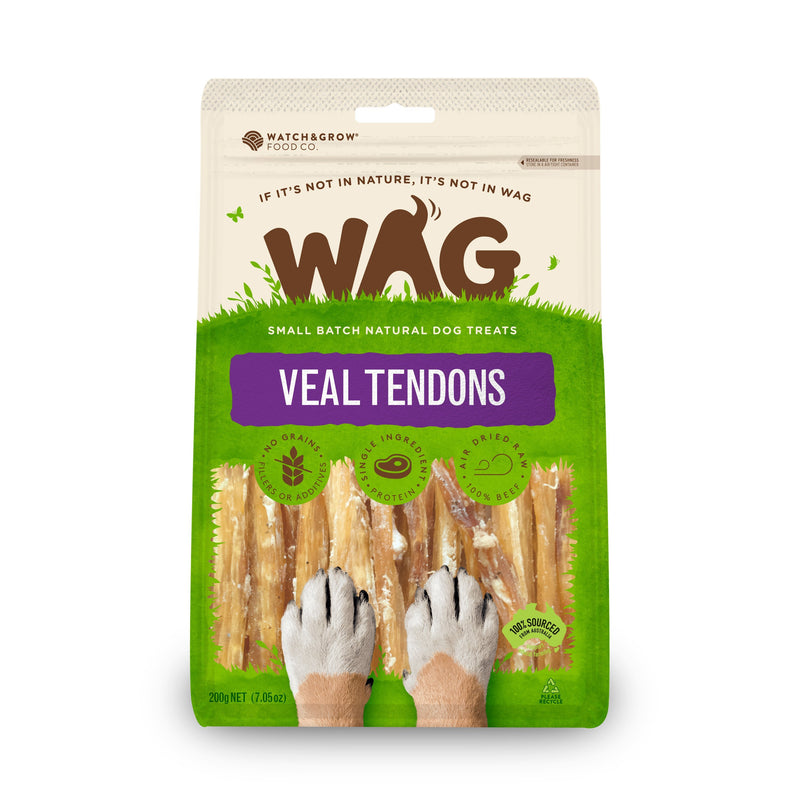 Wag Veal Tendons Dog Treats 200g-Habitat Pet Supplies