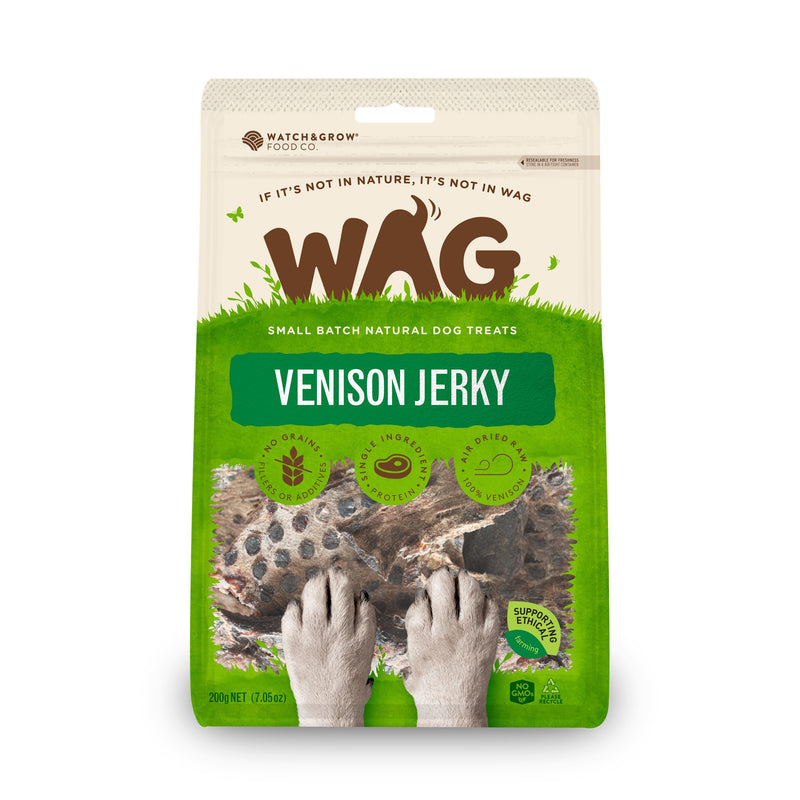 Wag Venison Jerky Dog Treats 200g*-Habitat Pet Supplies