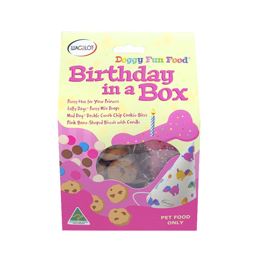 Wagalot Birthday In a Box Pink-Habitat Pet Supplies