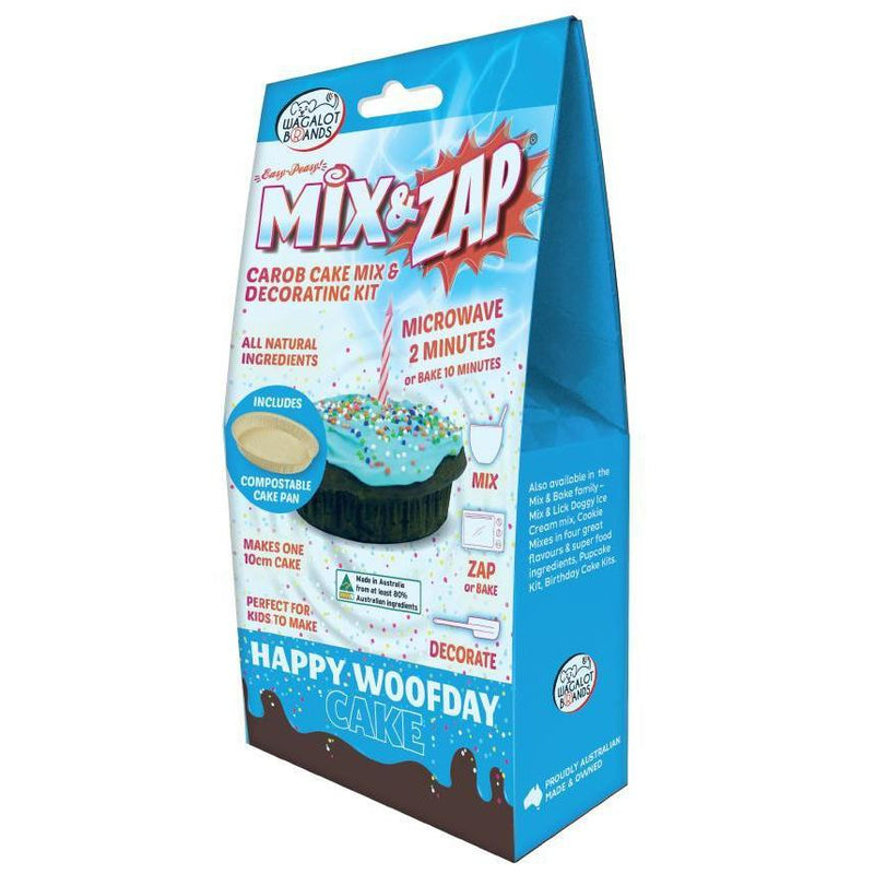Wagalot Mix & Zap Happy Woofday Cake Kit Blue-Habitat Pet Supplies