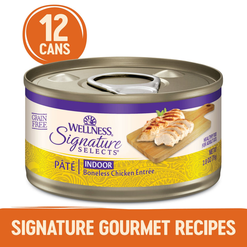 Wellness CORE Signature Selects Paté Chicken Entrée Indoor Wet Cat Food 79g x 12