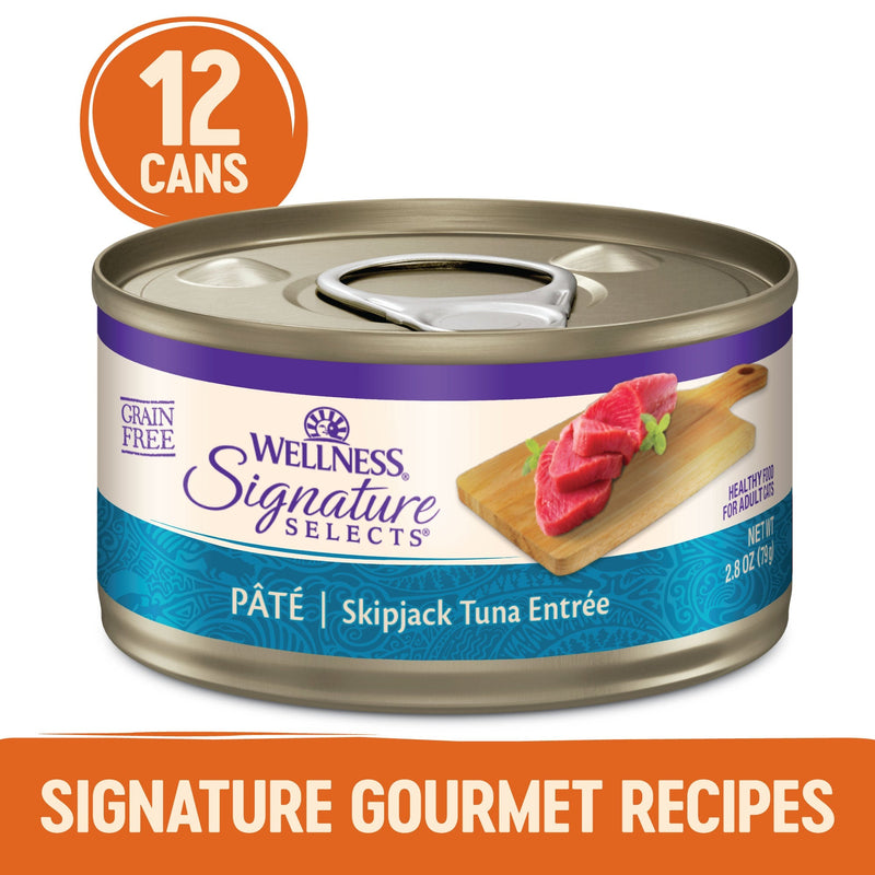 Wellness CORE Signature Selects Paté Skipjack Tuna Entrée Wet Cat Food 79g x 12