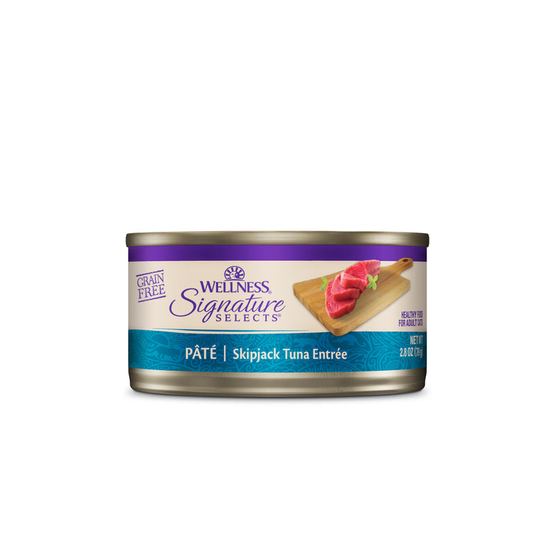 Wellness CORE Signature Selects Paté Skipjack Tuna Entrée Wet Cat Food 79g x 12-Habitat Pet Supplies