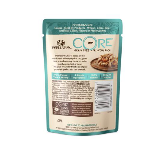 Wellness CORE Simply Shreds Flaked Tuna and Shrimp Recipe Wet Cat Food 50g x 12