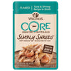 Wellness CORE Simply Shreds Flaked Tuna and Shrimp Recipe Wet Cat Food 50g x 12-Habitat Pet Supplies
