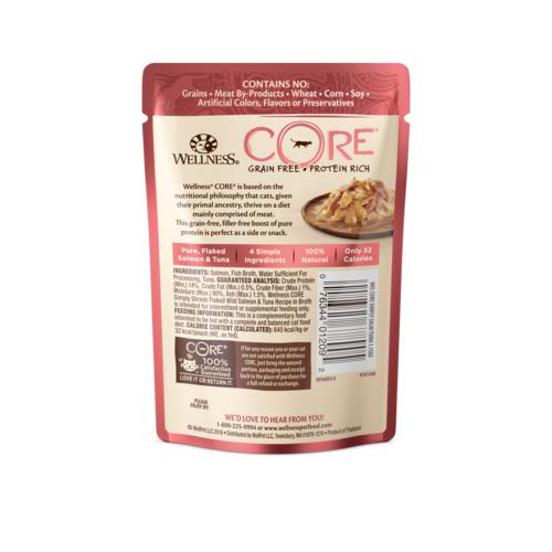 Wellness CORE Simply Shreds Flaked Wild Salmon and Tuna Wet Cat Food 50g x 12