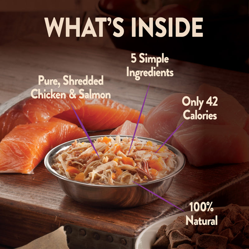 Wellness CORE Simply Shreds Shredded Chicken, Salmon and Pumpkin Wet Dog Food 79g x 12