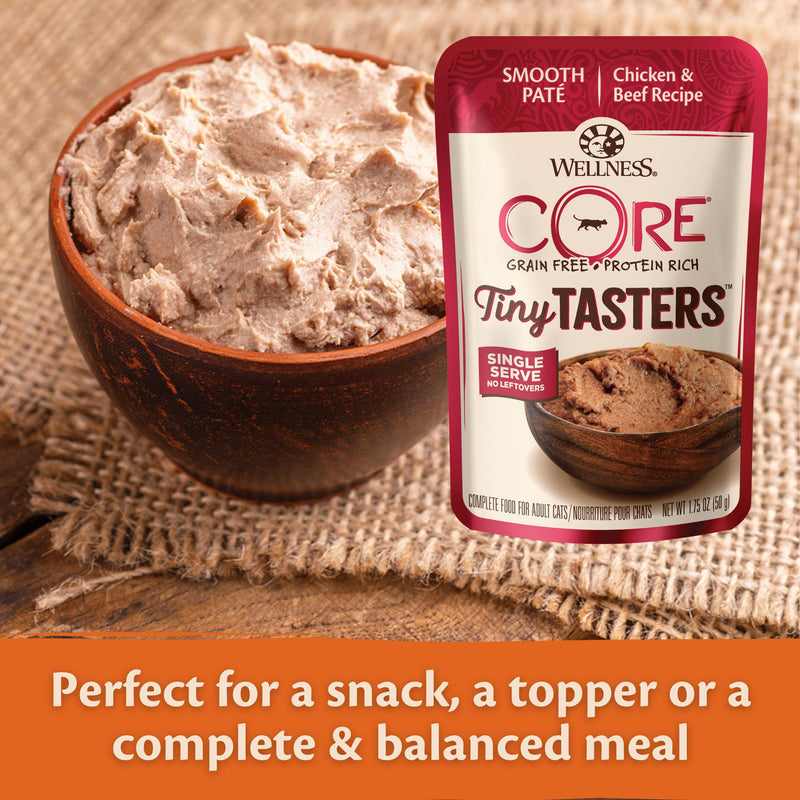 Wellness CORE Tiny Tasters Chicken and Beef Paté Wet Cat Food 50g