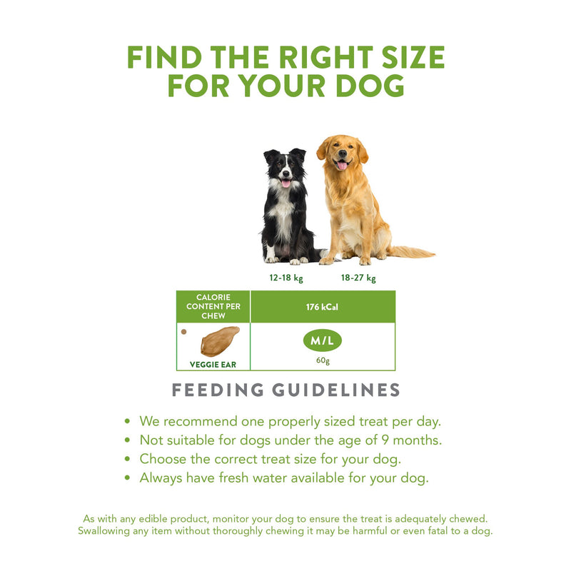 Whimzees Veggie Ear Dental Dog Treat