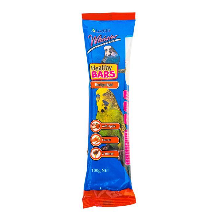 Whistler Health Bar Budgie With Apple, Carrot and Honey 100g-Habitat Pet Supplies