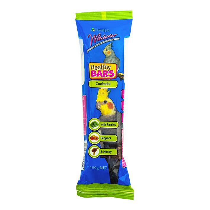 Whistler Health Bar Cockatiel With Parsley,Peppers and Honey 100g-Habitat Pet Supplies