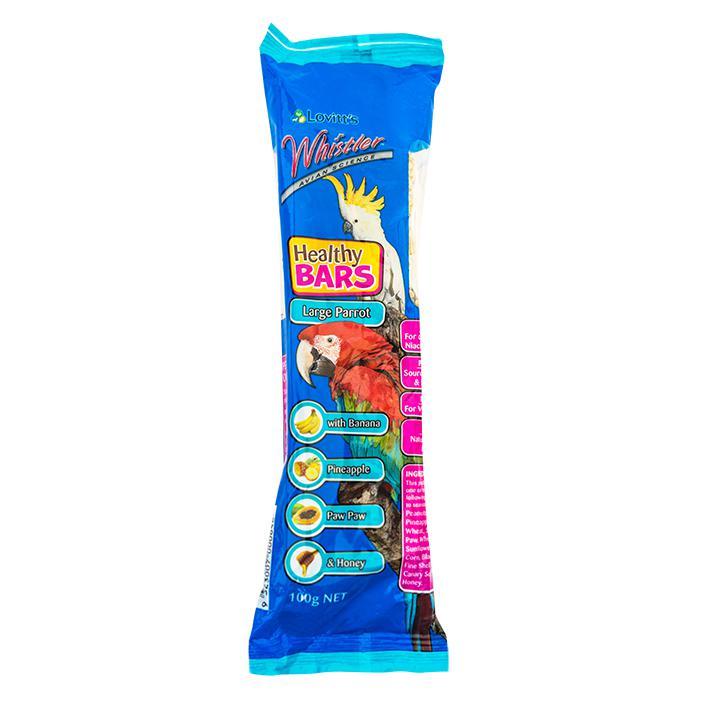 Whistler Health Bar Large Parrot With Banana,Pineapple, Paw Paw and Honey 100g-Habitat Pet Supplies