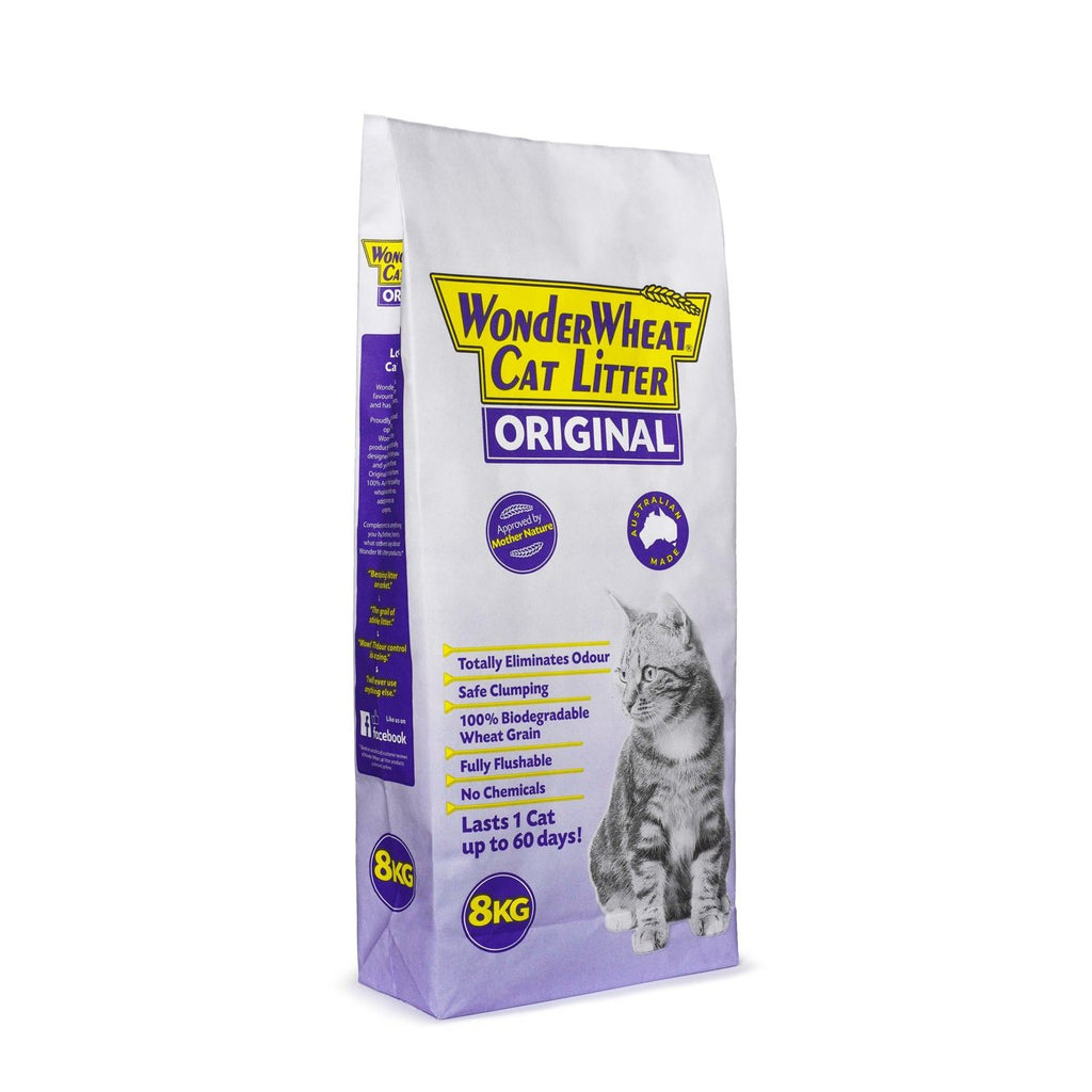 Wonder Wheat Natural Cat Litter 8kg-Habitat Pet Supplies