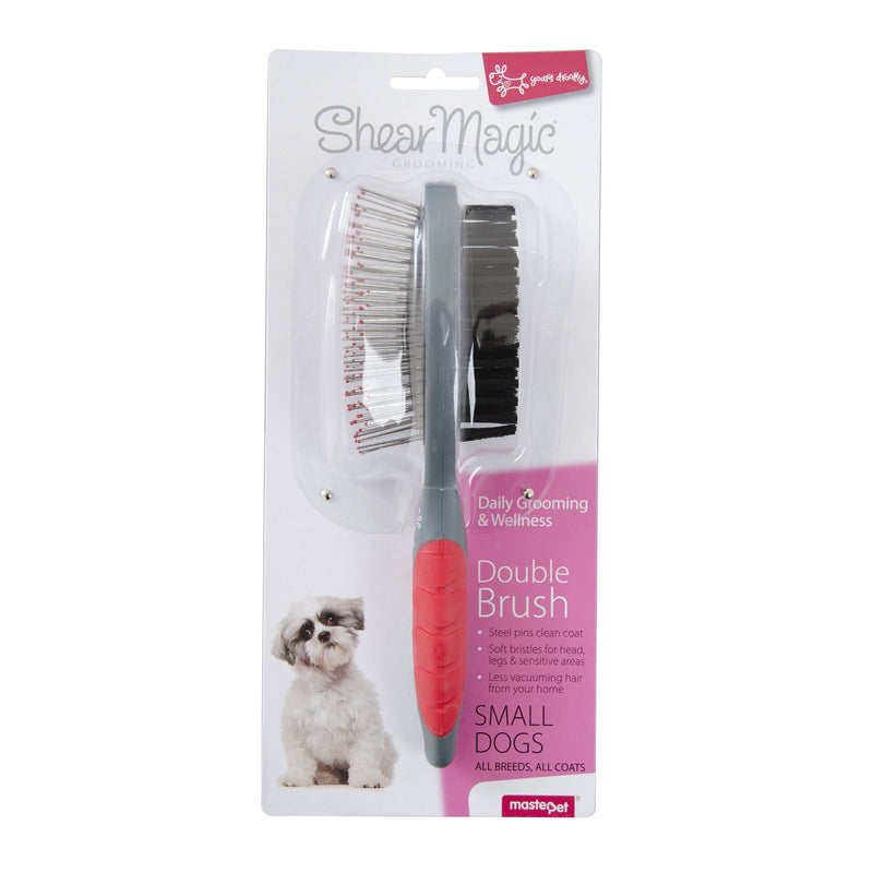 Yours Droolly Shear Magic Double Brush for Small Dogs-Habitat Pet Supplies
