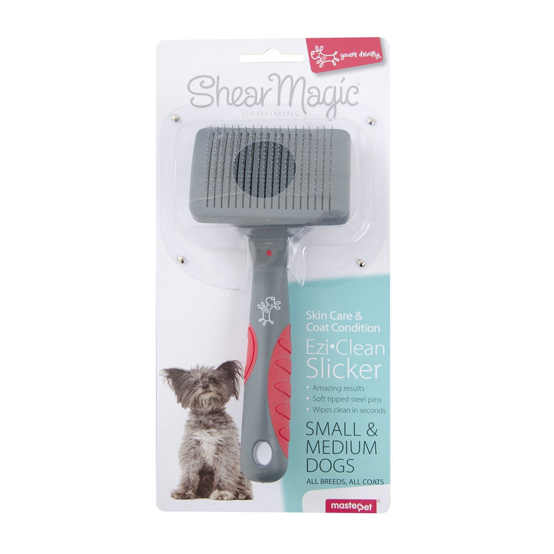 Yours Droolly Shear Magic Ezi-Clean Slicker Small and Medium Dogs-Habitat Pet Supplies