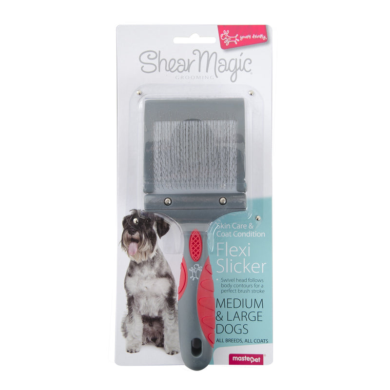 Yours Droolly Shear Magic Flexi Slicker for Medium and Large Dogs-Habitat Pet Supplies