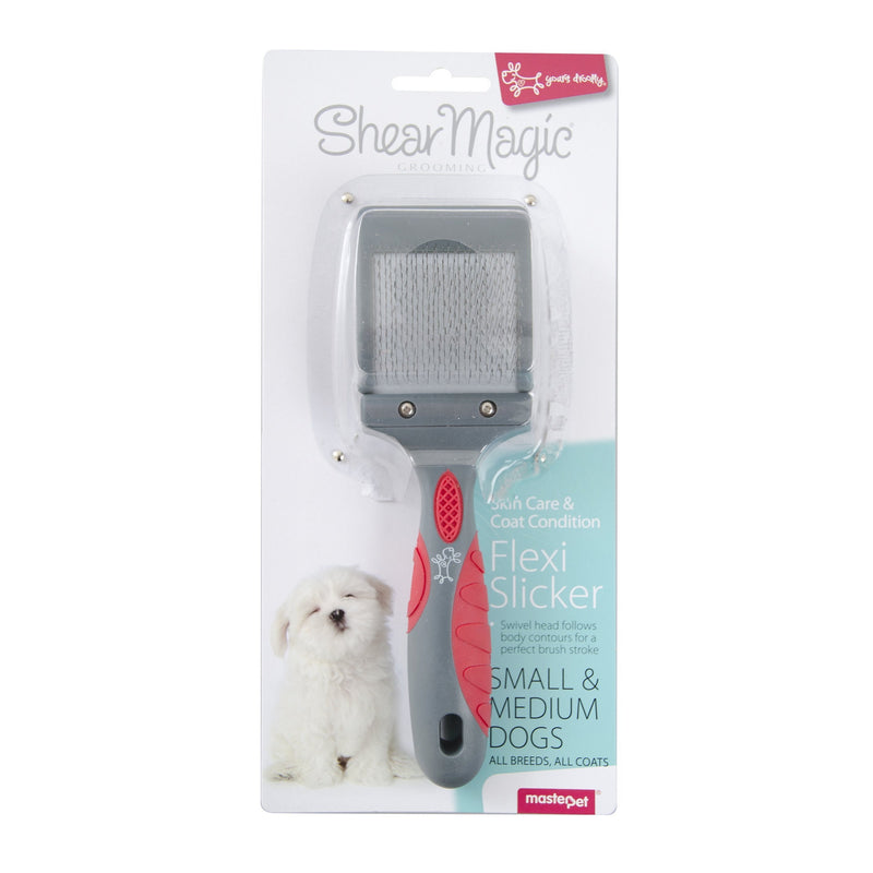 Yours Droolly Shear Magic Flexi Slicker for Small and Medium Dogs-Habitat Pet Supplies