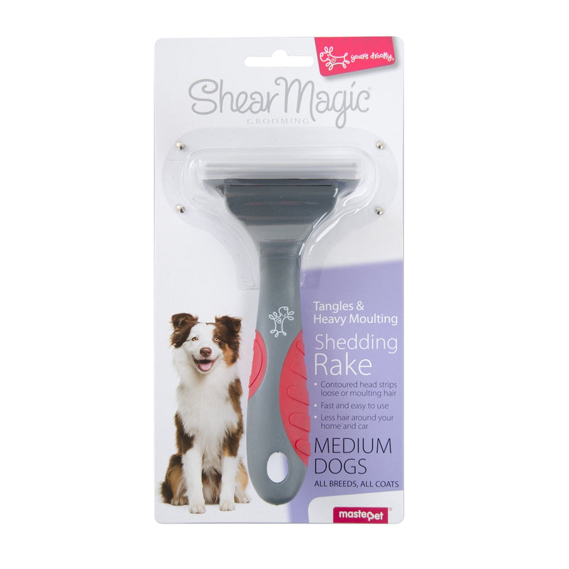 Yours Droolly Shear Magic Shedding Rake for Medium Dogs-Habitat Pet Supplies