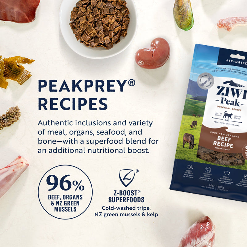 ZIWI Peak Air Dried Beef Recipe Cat Food 1kg