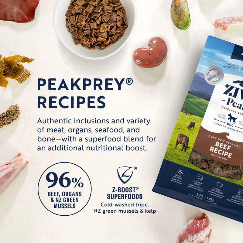 ZIWI Peak Air Dried Beef Recipe Dog Food 1kg