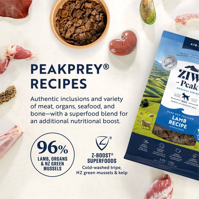 ZIWI Peak Air Dried Lamb Recipe Dog Food 2.5kg