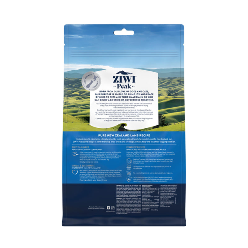 ZIWI Peak Air Dried Lamb Recipe Dog Food 454g