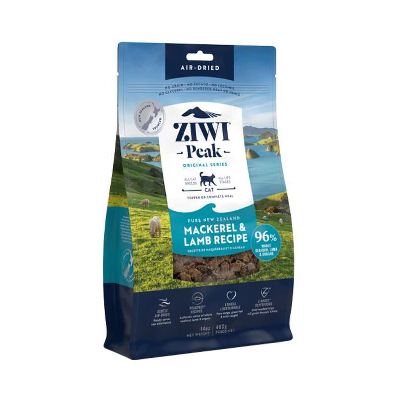 ZIWI Peak Air Dried Mackerel and Lamb Recipe Cat Food 400g-Habitat Pet Supplies