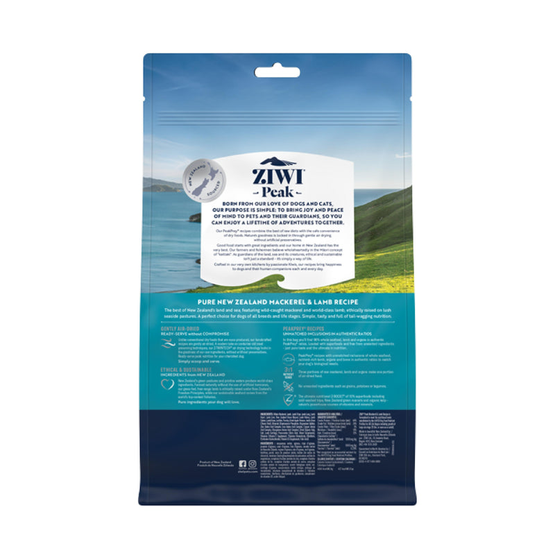 ZIWI Peak Air Dried Mackerel and Lamb Recipe Dog Food 454g